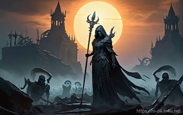 디아블로4 솔로 플레이 팁 - **Druid's Verdant Fury:** A dynamic, action-packed scene depicting a male Druid from Diablo 4 in a l...